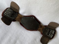 22″ CORRECT CONNECT Pressure Relief Comfort Short Dressage Girth~BROWN w/PADS