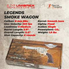 Umarex Legends Smoke Wagon CO2 6mm Airsoft Pistol Nickel 2275800