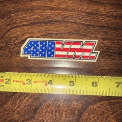 411VM Video Magazine USA Flag Stars Stripes Vintage Skateboarding STICKER Decal