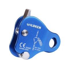 WILDKEN Climbing Ascender Fall Protection Belay Device 7.8 * 7.5 cm, Blue