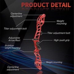 ILF Bow Riser 23″/25″ Aluminum Alloy Takedown Recurve Bow Handle CNC RH Hunting