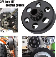 Centrifugal Clutch 3/4″ Bore Chain 12T for GO Kart Mini Bike Engine 3/4 Bar