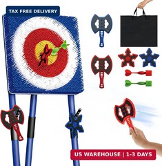 Axe Throwing Game for Backyard – Steel Frame Ax Throw Kit for Kids & Adults – Br