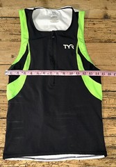 TYR Men’s Size M Black/Lime/White Competitor Tri Singlet NWT
