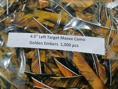 12 Ozark 4 1/2″ Left Wing Target Maxx Feathers Dozen Fletchings, Vanes 4.5 inch