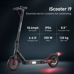 S9 8.5» Pneumatic Tire Electric Scooter Foldable 18mph Max Speed Adult Scooter