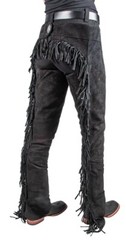 Western Equitation Chaps – Genuine Suede Leather – Black,Brown,Sand- XS,S,M,L,XL