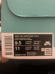 Nike SB Heritage Vulc Summit White Navy Skateboarding Shoes US Size 9.5 men