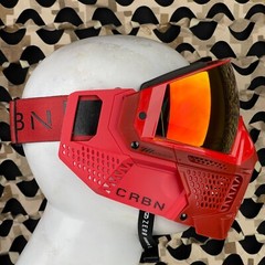 NEW Carbon CRBN Zero Pro Paintball Mask (More Coverage) – Cardinal – Red Mirror