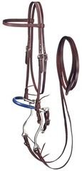 Browband Headstall – Reins – Curb Chain and Hackamore Set – 3 Color Choices