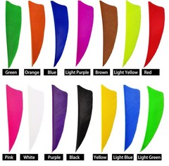 AMEYXGS 50Pcs Arrow Feathers 3″ 4″ 5″ Turkey Feather Fletching Vanes Rignt Wi…