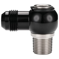 8AN Male Flare Banjo to 3/8 NPT Stainless Steel Banjo Bolt 8AN to 3/8 NPT Black