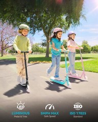 Gyroor KS2 Kids Electric Scooter for 6-12Years with Adjustable Handbar-Pink