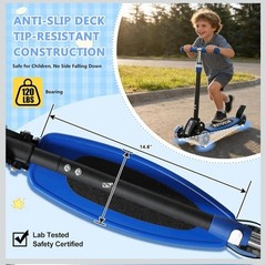3 Wheel Scooters for Kids 2-5 5-7 Years, 4 Adjustable Heights Foldable Metal…