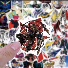 25 Piece Mix Lot 2” Mecha Robot Anime Sticker Pack – Retro Japan Decals Slaps