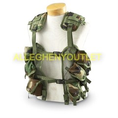 USG Military Enhanced LBV Load Bearing Vest Woodland BDU Camo Tactical Vest MINT