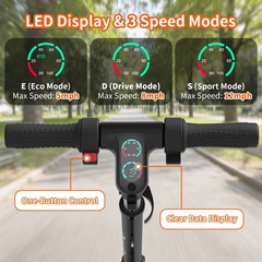 250W Commuter Electric Scooter For Adult 12MPH 10 Mile Range 7.5″ Solid Tires