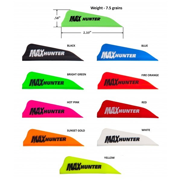 100 AAE Max Hunter 2.1″ Vanes CUSTOM! arrow blue red orange green white gold