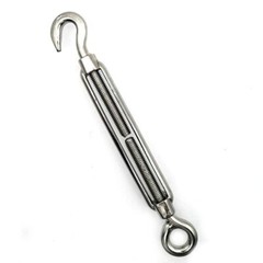 Stainless Steel 1/2 Inch Hook and Eye Heavy Duty Marine TurnbuckleSilver Tone