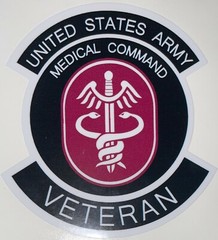 US Army Medical Command Veteran Sticker Waterproof D683