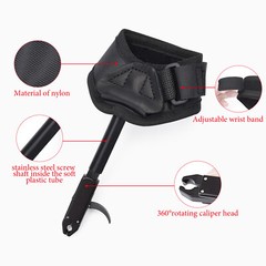 Archery Caliper Release Aid Trigger Wrist Strap Compound Bow Hunting 1PCS Black