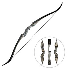 60″ Archery Recurve Bow 25-60lbs Takedown Wood Right Hand Hunting Target Shoting