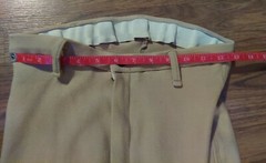 Devon Aire Beige English Riding Breeches Sz 26 Kids or Womens Elastic 22″ Inseam