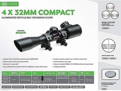 Water-Resistant Crossbow Scope with Non-Reflective Matte Finish for Concealment
