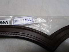 SIE EQUESTRIAN BROWN V-Shaped Browband SIZE FULL NEW
