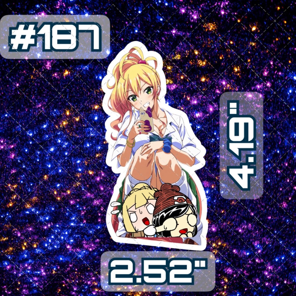 Anime vinyl sticker sexy girl, school girl
