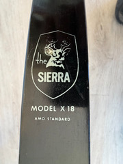 RARE Shakespeare Archery The Sierra Model X 18 Recurve Bow 52in 45lb Vintage USA