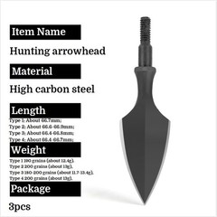 3X Archery Traditional Arrowheads Retro Screw Point Broadhead Bow Hunting Target