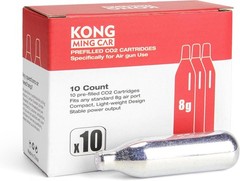 8 Gram / 12 CO2 Cartridges, Non-Threaded,High-Grade Cylinder silver