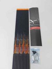 12pk Carbon Express Mach 5 350 Uncut Arrow Shafts w/ Inserts & Nocks: 50631. (s)
