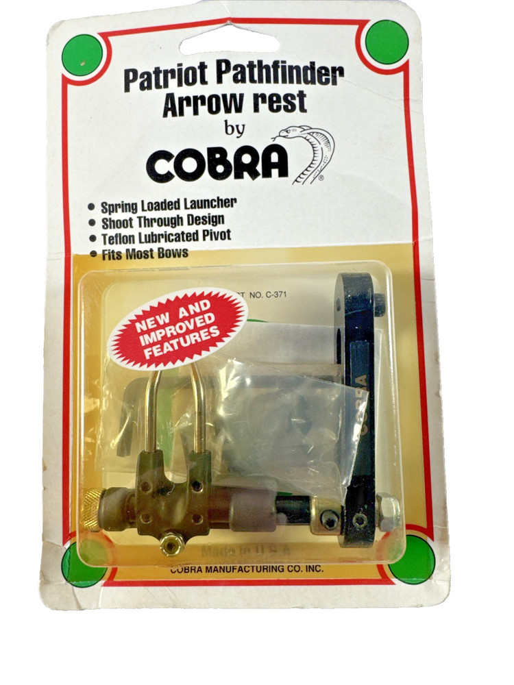 NEW OLD STOCK SEALED Cobra Patriot Pathfinder Arrow Rest C-371 Made in the USA