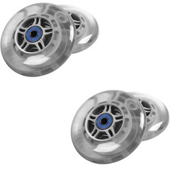 4 Clear 100mm Replacement Wheels + ABEC-7 Bearings for Razor Pro Kick Scooter