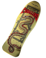 RARE SIGNED Steve Caballero Powell Peralta Skateboard Deck Chinese Dragon Gold