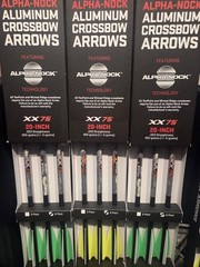 WICKED RIDGE XX75 ALUMINUM ARROWS, 20″ ALPHA-NOCKS .003″ HEA-060.6 – 460 Grain