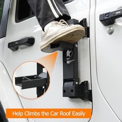 Door Hinge Step Aluminum Alloy Folding Foot Peg for 2018-2026 Jeep Wrangler JL