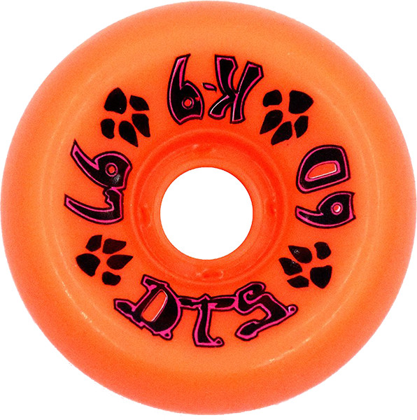 Dogtown K-9 Skateboard Wheels 60mm x 97a – Neon Orange (Set of 4)