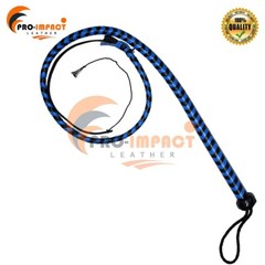 Real Leather Heavy Duty 04 Feet 12 Plaits Braided Whip Handmade Snake Bullwhip