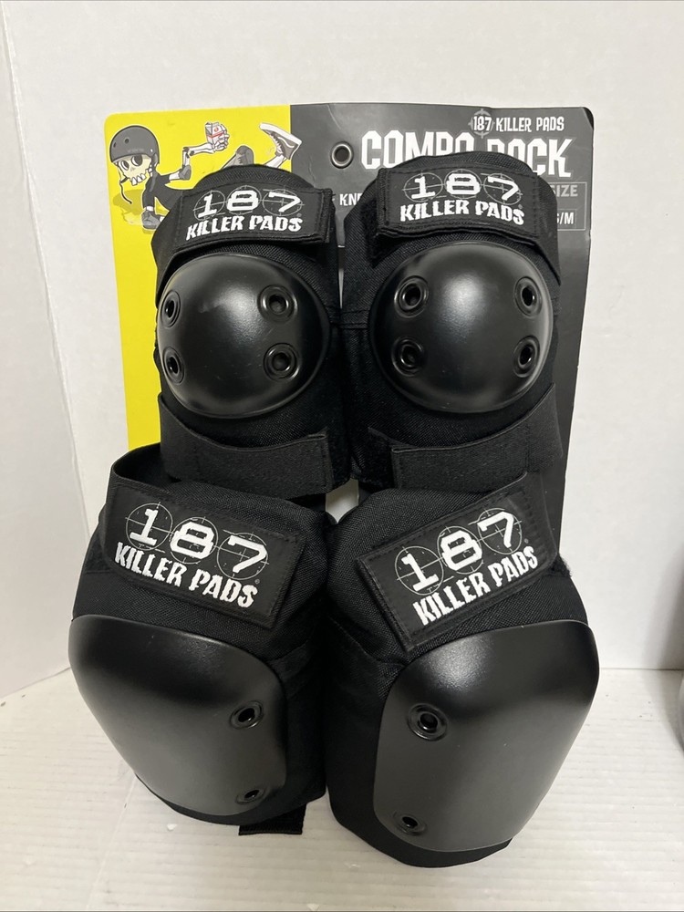 187 Killer Pads Combo Pack Knee & Elbow Black ADULT Small