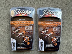 2 packs Rage Crossbow Hypodermic Broadheads 100 Grain 2″ Cut with PRACTICE POINT