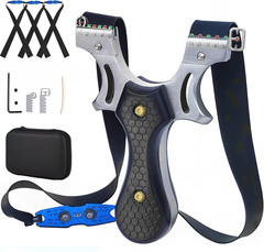 Slingshot, Stainless Steel Slingshots for Adults, Sling Shot for Hunting and Sho