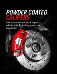 Power Stop S4339 Front Pair of High-Temp Red Powder Coated Calipers For 1991 – 2