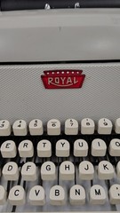 Vintage 1950s Royal FP Manual Desktop Typewriter Grey Magic Margin Restorers