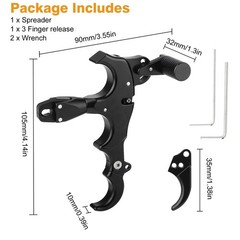 Archery Release Aid, 3/4 Finger Grip Thumb Trigger Caliper, Compound Bow Hunting