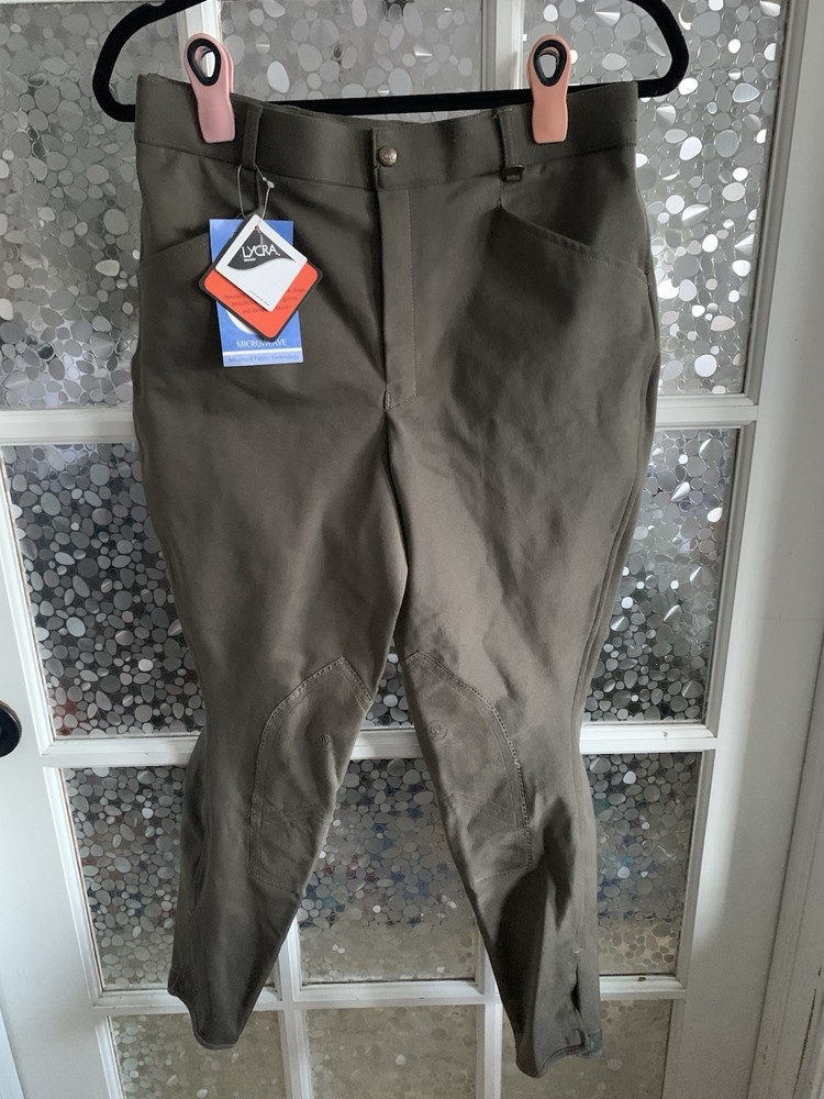 NWT Ovation 4 Pocket Breeches Equestrian Horseback Riding 32 R Microweave Unisex