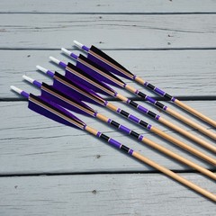 Half Dz 11/32 Cedar Arrows 31″ RW Fletch 5″ 35-45# With 130gn Field Points