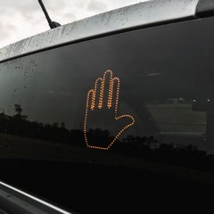 Funny New LED Illuminated Gesture Light Car Finger Light With Remote